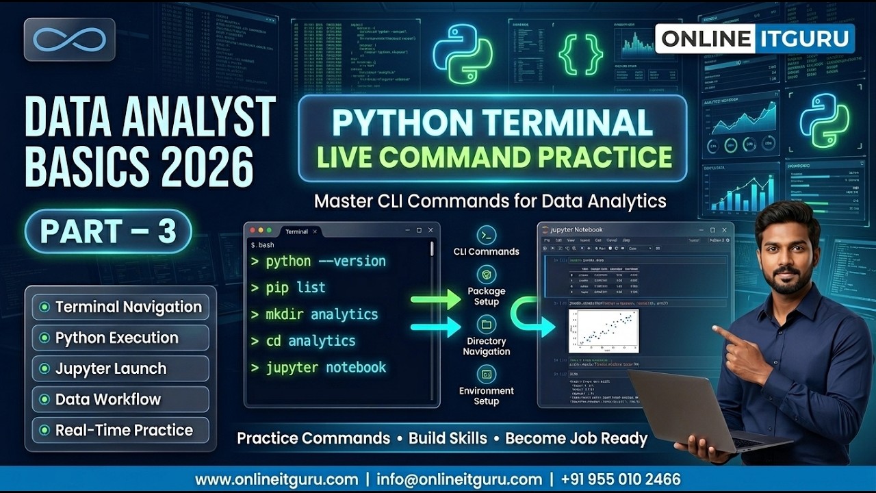 Data Analyst Basics 2026 | Python Practice On Jupyter Notebook | Live Workflow | OnlineITGuru