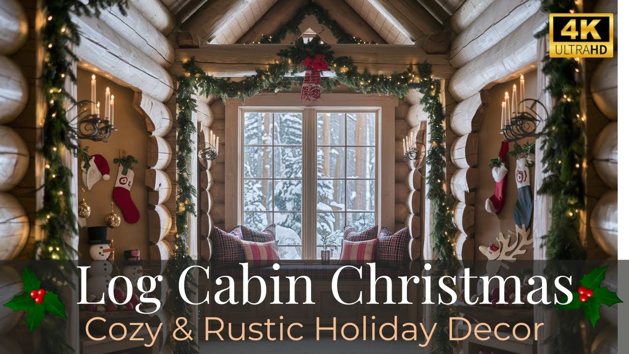 Log Cabin Christmas Charm | Cozy & Rustic Holiday Decor Inspiration