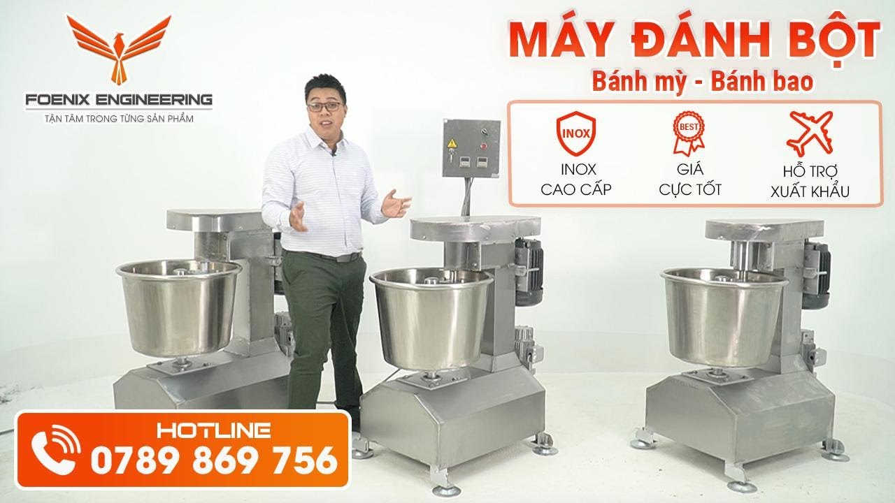Máy Trộn Bột Bánh Mì | Cối Đánh Bột Bánh Ngọt | Máy đánh bột Bánh Bao INOX 100%