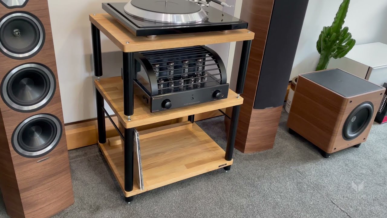 Showcasing new HiFi (stereo) equipment racks that can even store your vinyl records!...
