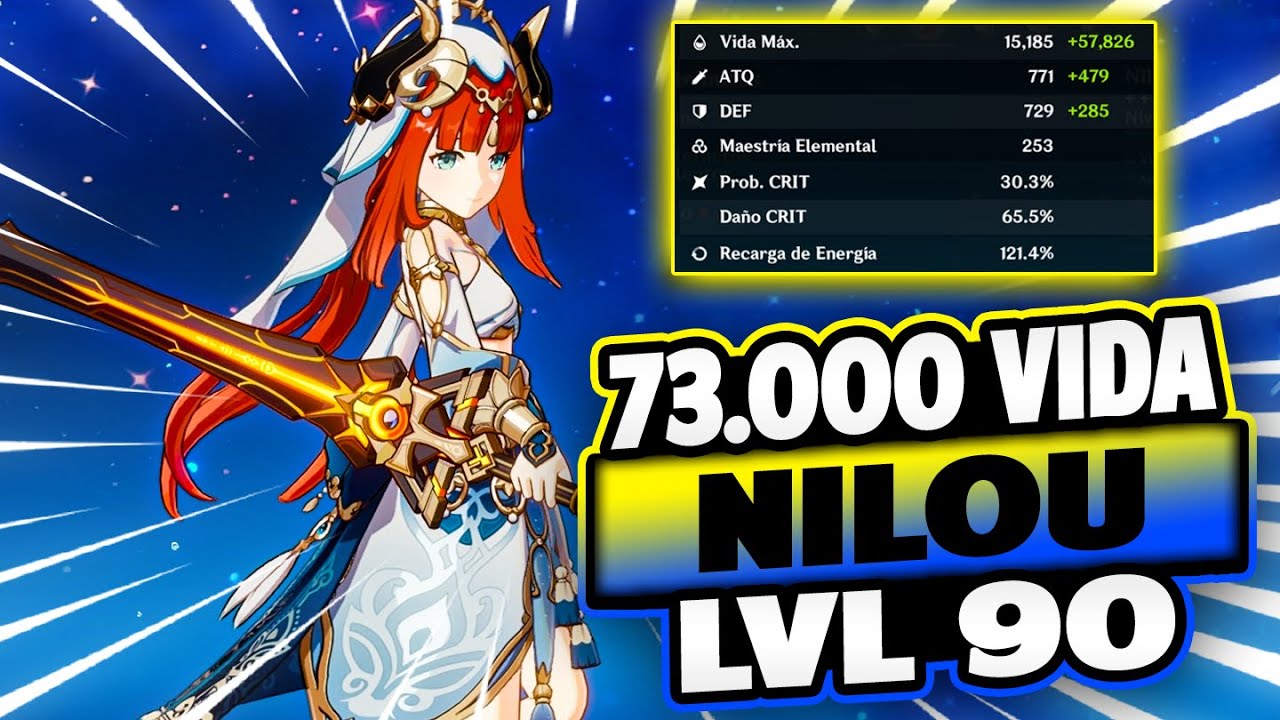 PERO ESTO QUE ES?? NILOU CON 73.000 DE VIDA 😨 Guia Nilou LVL 90 | Genshin Impact Espa&ntilde;ol