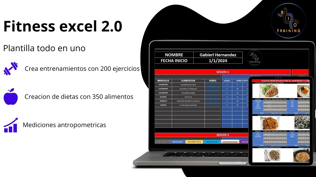 tutorial fitness excel 2.0