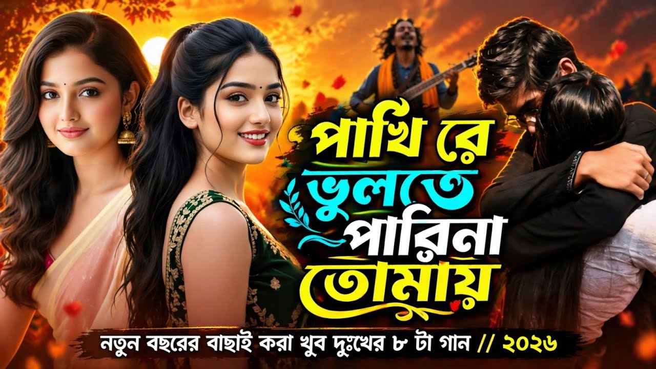 পাখি রে ভুলতে পারিনা তোমায় । Pakhi re Vulte Parina Tomay । নতুন বছরের বাছাই করা খুব দুঃখের ৮ টা গান