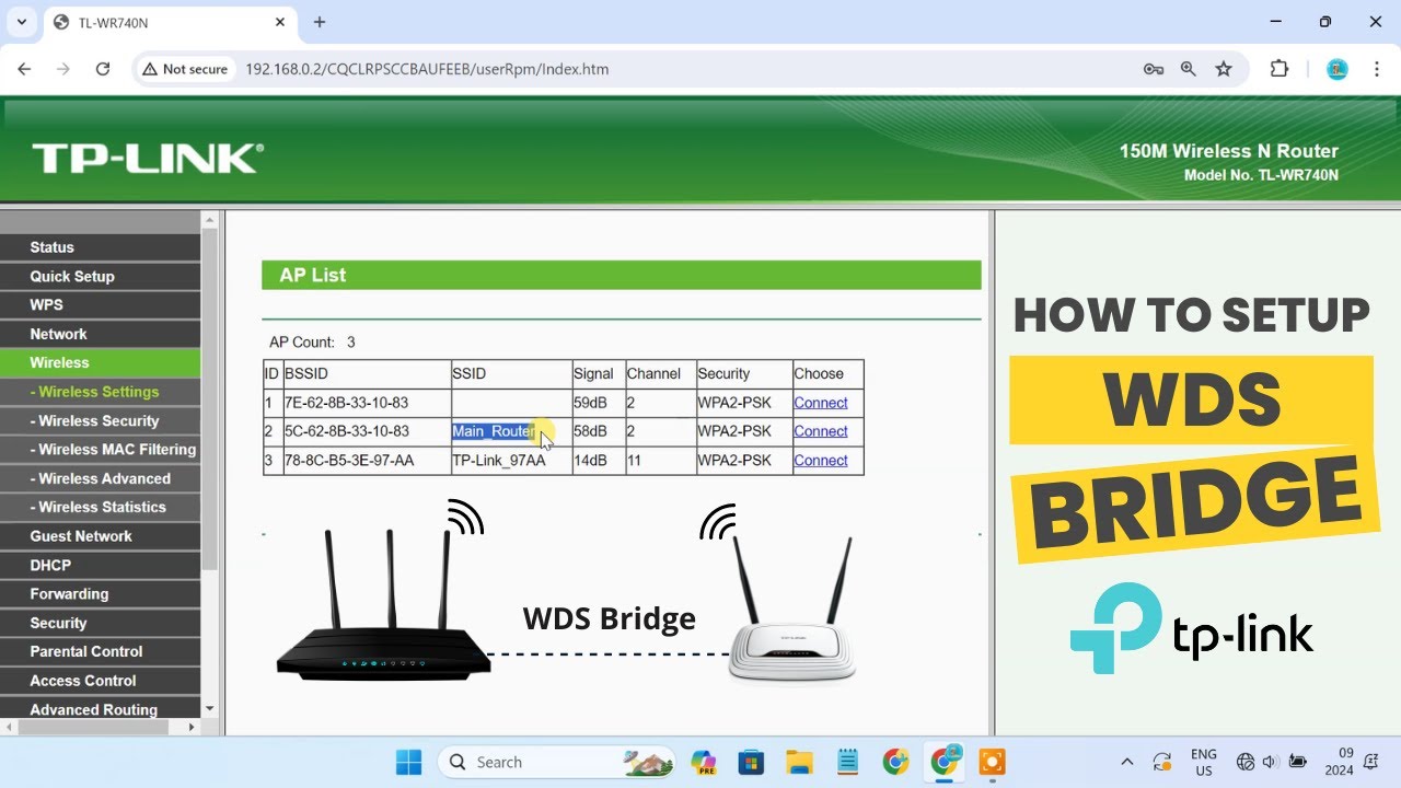 Set up WDS Bridge on TP-Link router