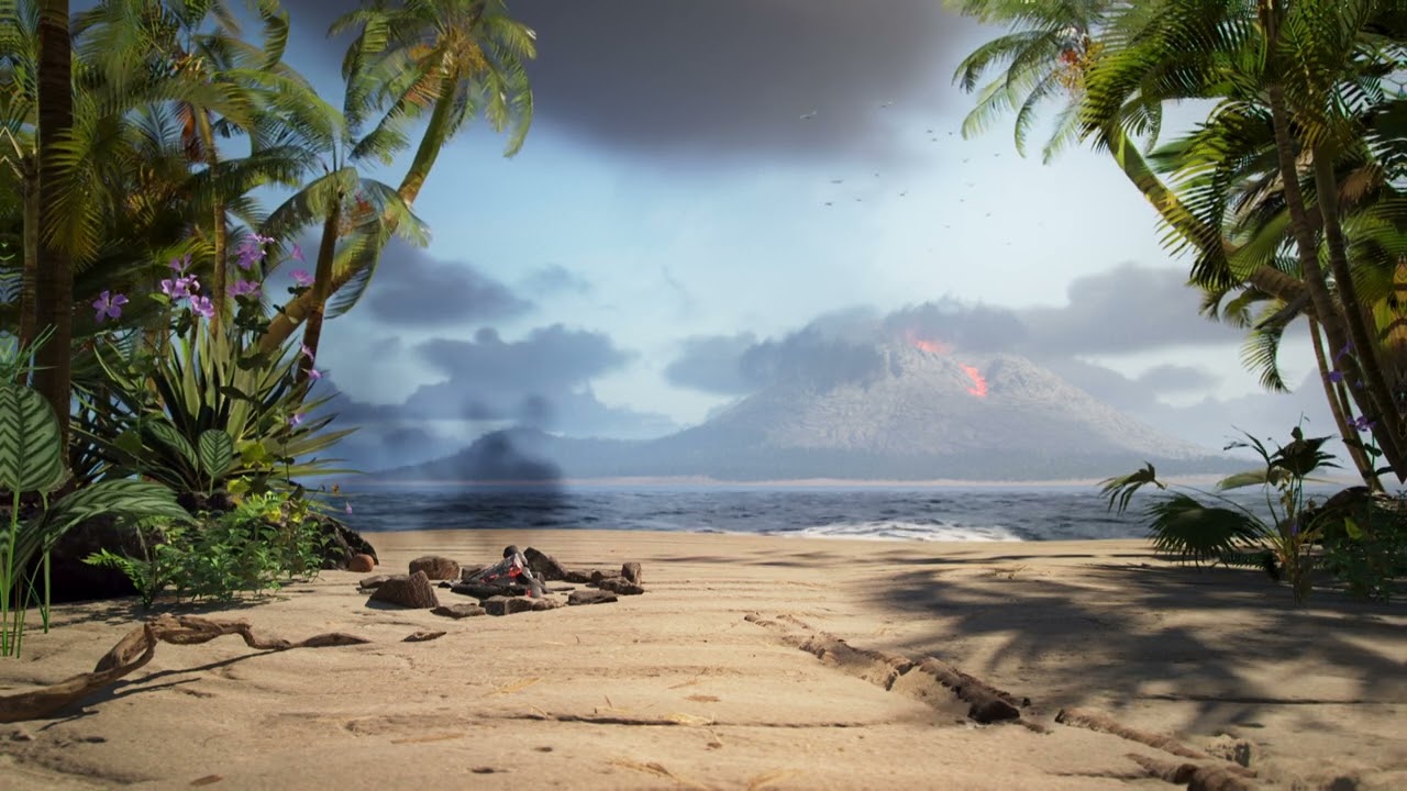 Tropical Island Volcano Ambience