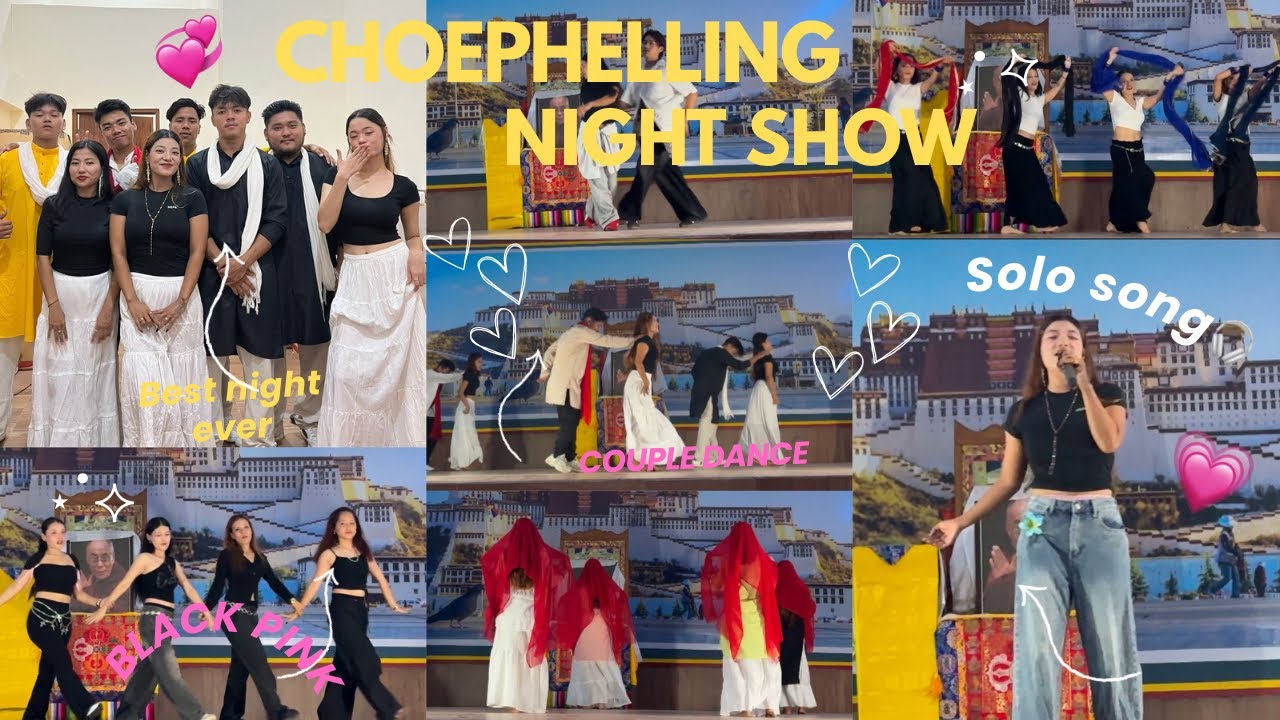Concert Night show in MIAO CHOEPHELLING💃🪩||Hindi Dance🕺 ||Korean Dance💃 #tibetanvlogger