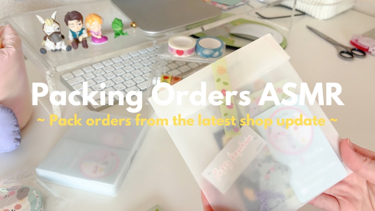 オリジナルグッズの梱包作業ASMR📦久しぶりの新作販売！