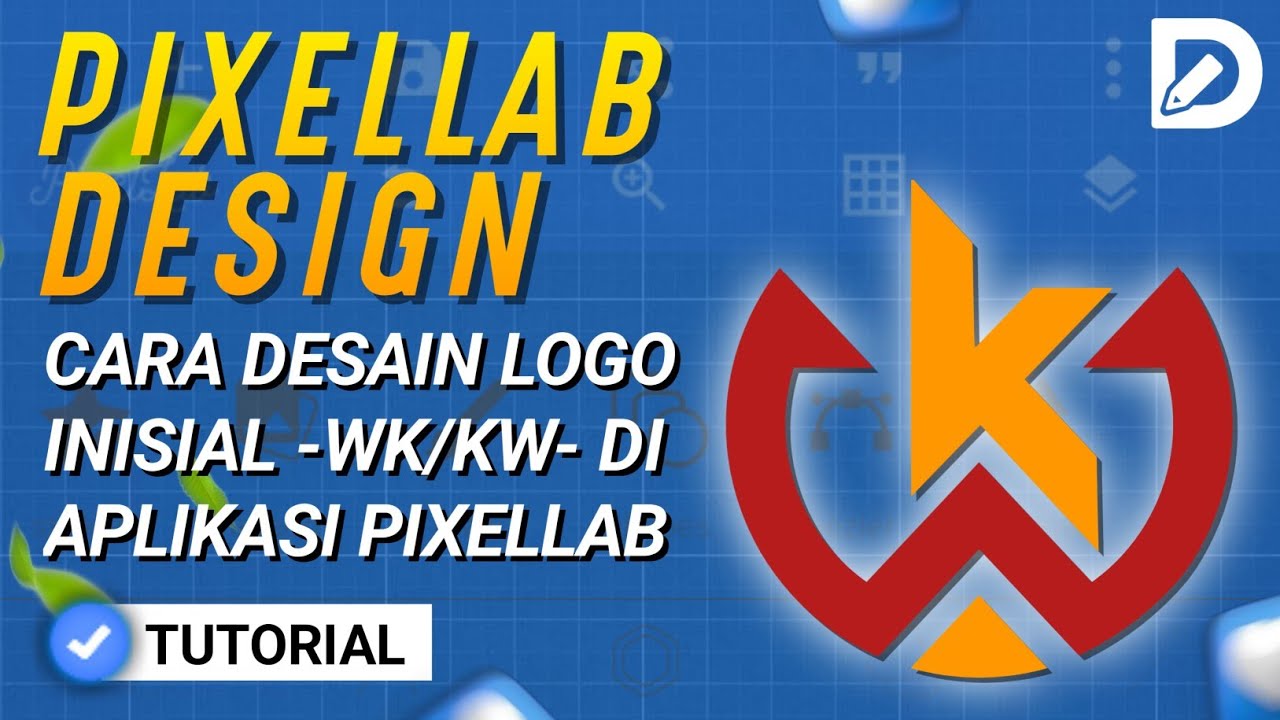 Cara Desain Logo Inisial WK / KW di Pixellab | Tutorial Logo Keren dan Simpel!