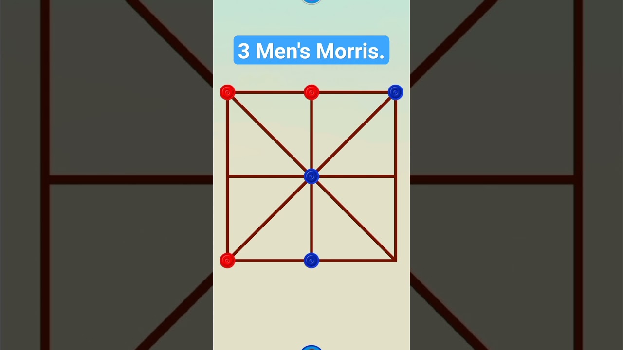 Easy Indoor Games For Family | Funny Task Games For Friend | How To Play 3 Men's Morris #shorts