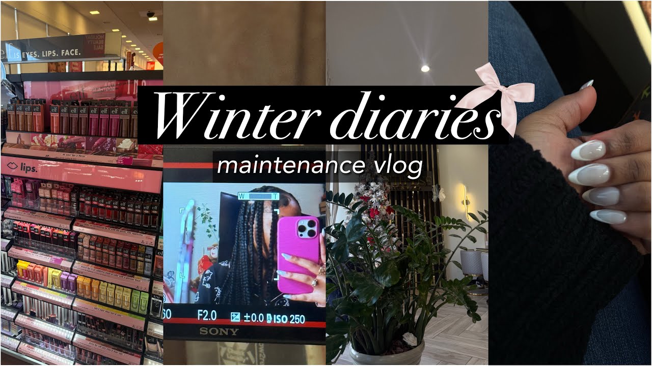 winter diaries ep 2: maintenance day! hair & nails + secret santa shopping 