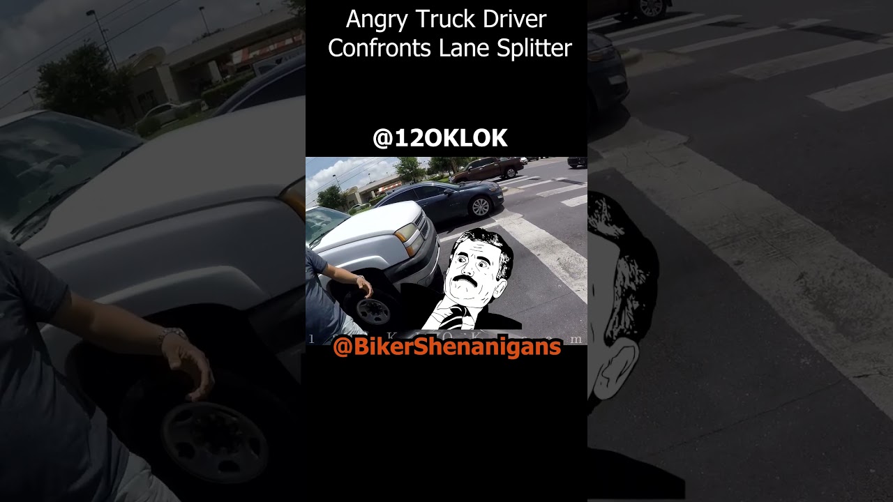 INTENSE Moment Truck Driver Confronts Biker in Traffic!