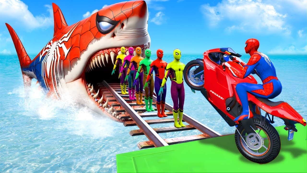 الرجل العنكبوت انقاذ باتمان Spider-Man Rescue batman vs iron man vs venom funny Game GTA 5 superhero
