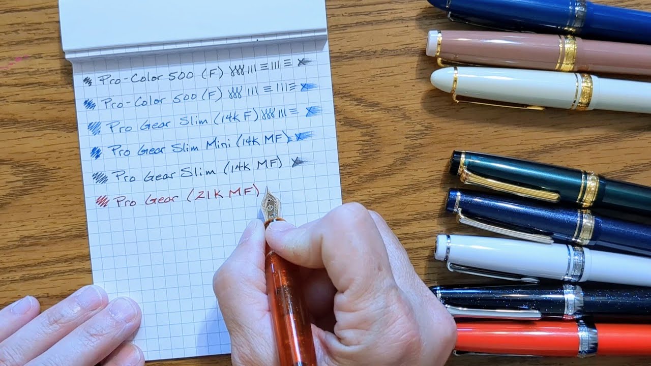 My Sister and I Examine our Sailor Fountain Pens