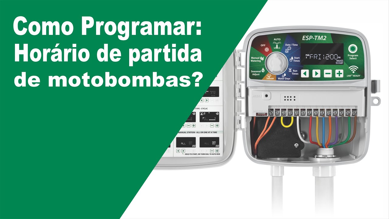#4 Como programar o horário de partida de bomba do Controlador Rain Bird ESP TM2