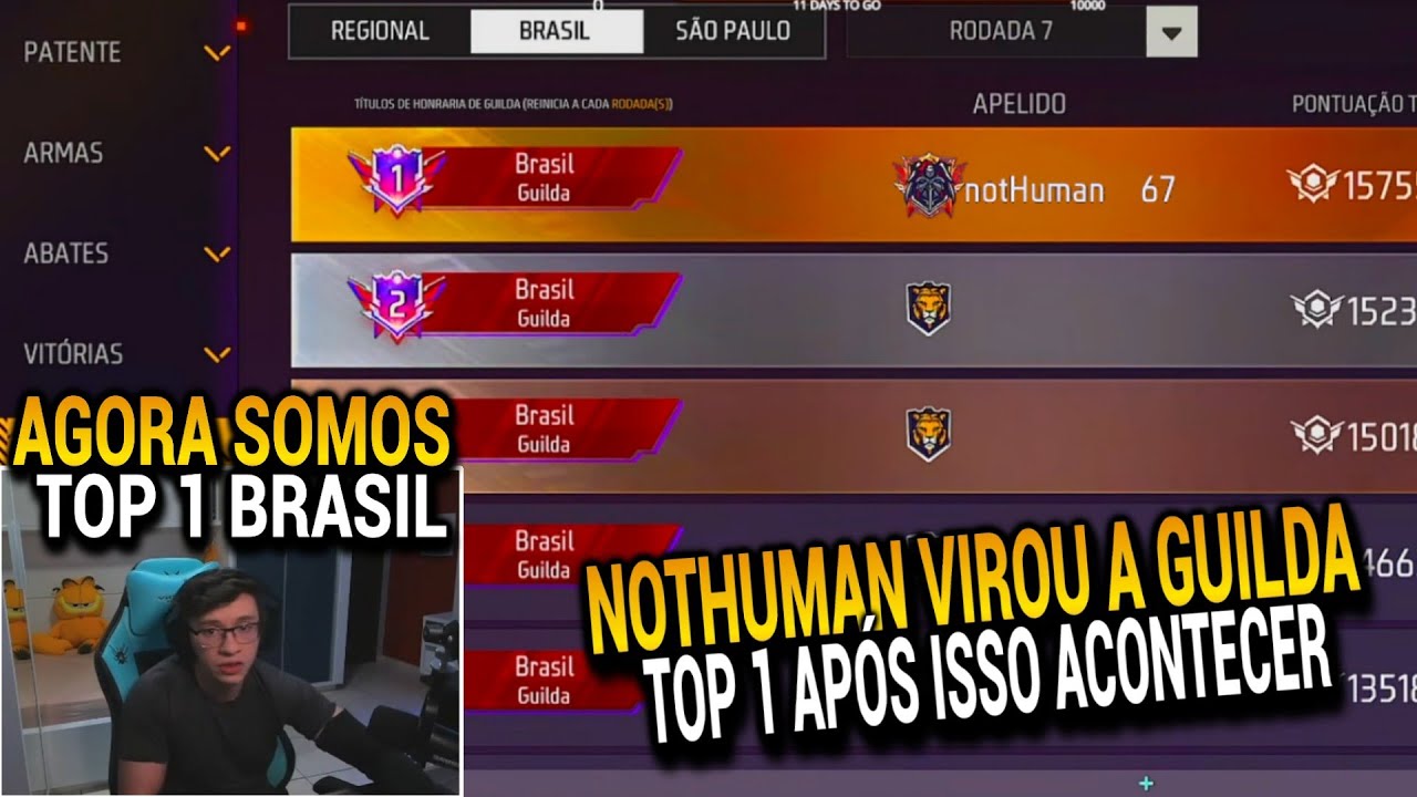 NOTHUMAN PEGOU O TOP 1 DO BRASIL APÓS ISSO ACONTECER, APELAPATO VAI CONSIDERAR?