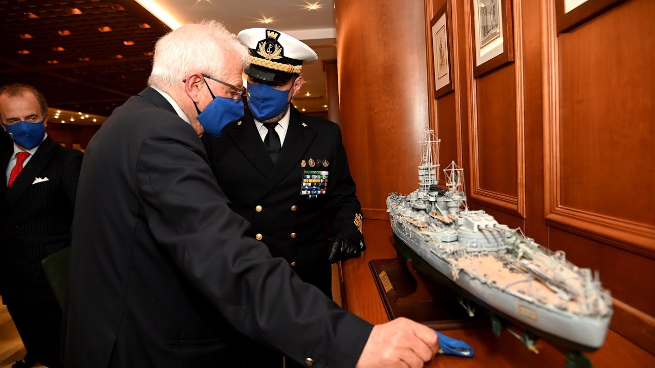 Josep Borrell visited the Headquarters of EUNAVFOR MED Operation IRINI in Rome