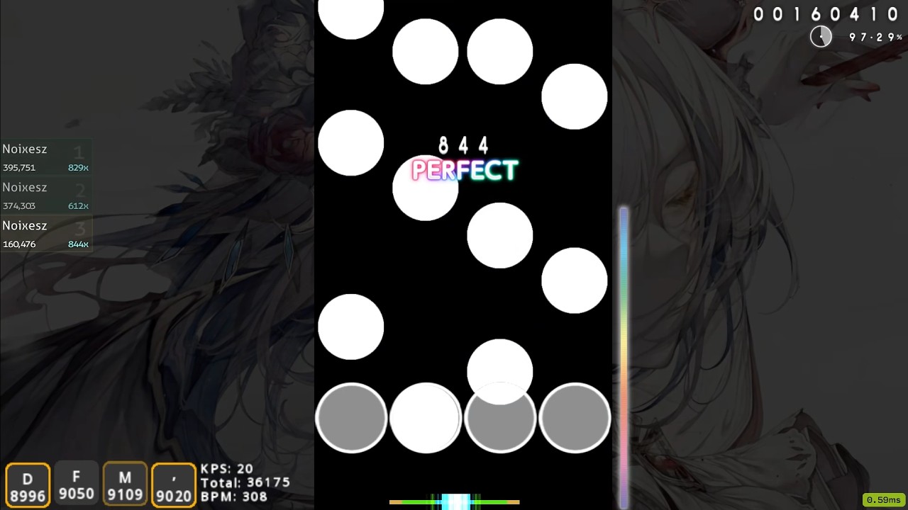 osu!mania - DJkurara - White Hair Little Swords Girl 0.827x 96.28% - 5.45*