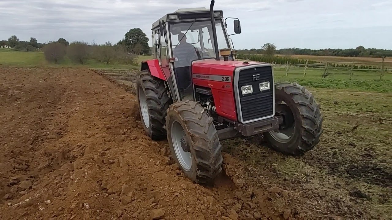 Massey Ferguson 399 + Landsberg   2x16   ploughing - plowing  - oranje - orka - orba