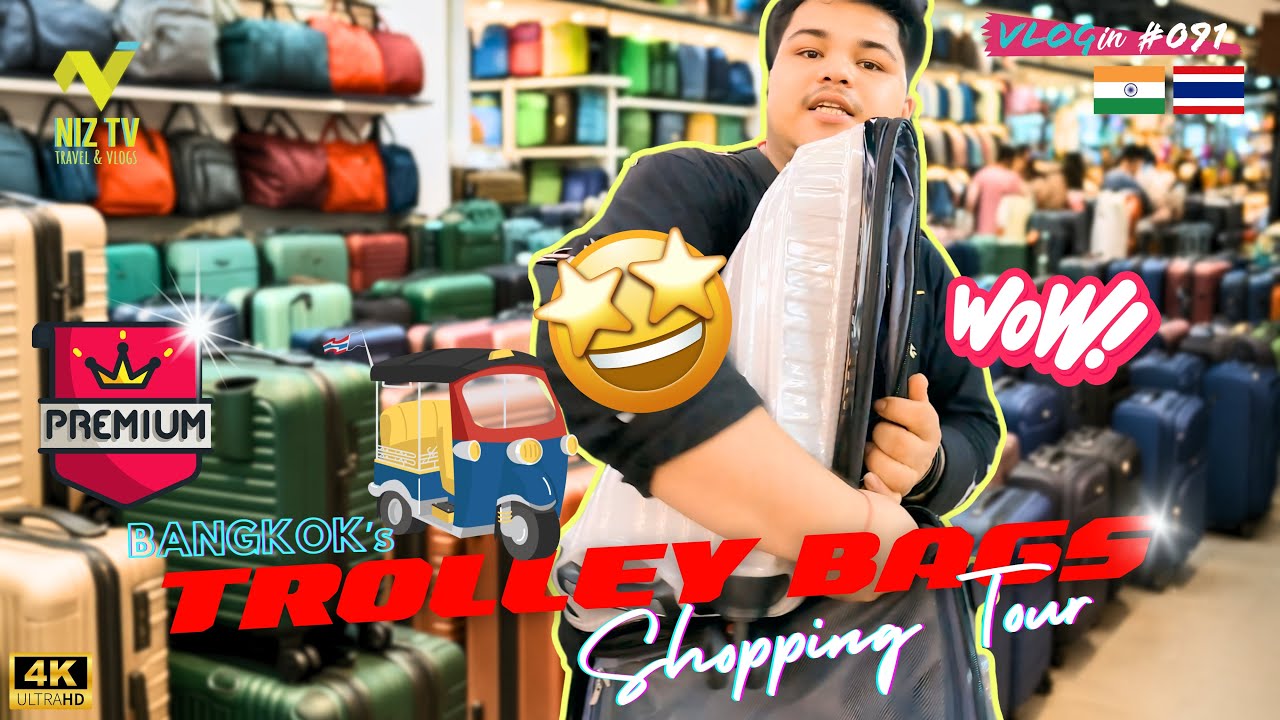 Cheapest PREMIUM TROLLEY Bags at MBK Mall And Tuk Tuk Ride In Bangkok 🇹🇭 | Vlog 091 📸