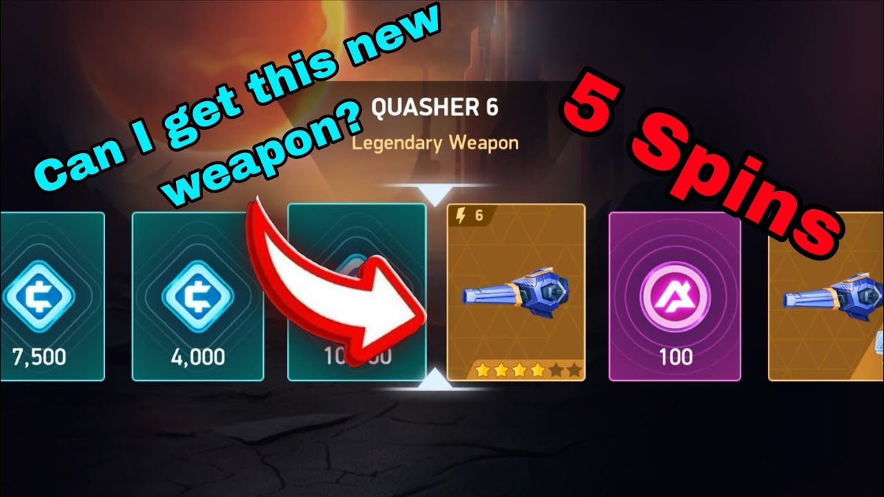 Trying my luck in new weapon Quasher 6 | Mech Arena new weapon 