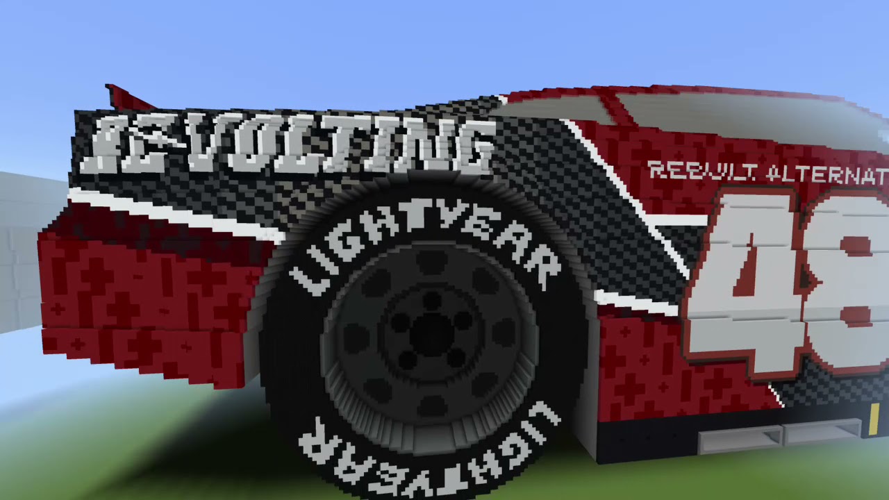 Minecraft Disney Pixar Cars Mega Build - T.G. Castlenut (Re-Volting #48) Piston Cup Racer