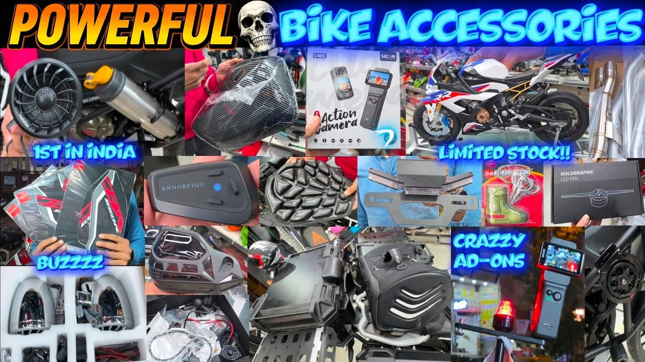 Powerful Bike Accessories 🏍💪❤️ Imported Mirror,Exhaust,Bendpipe,Android,TopBox #bikeaccessories