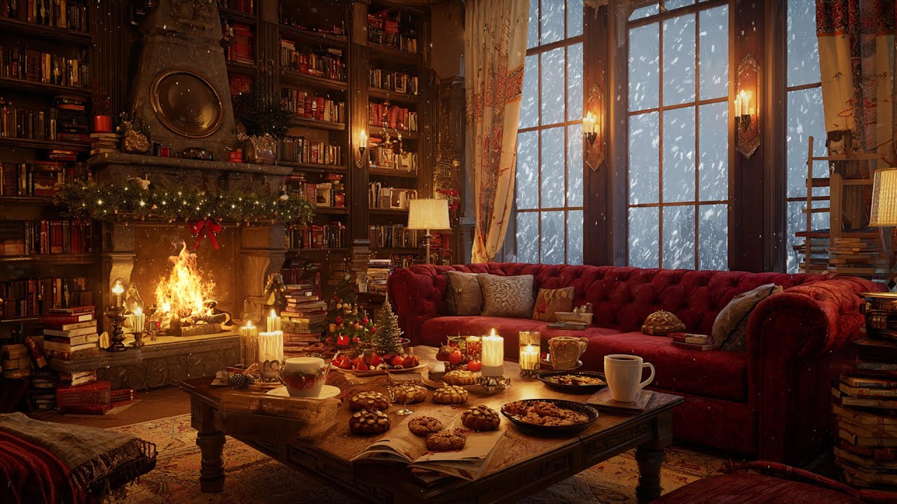 Quiet Winter Piano in Firelight Glow ❄️ Sounds for Focused Calm and Relaxation