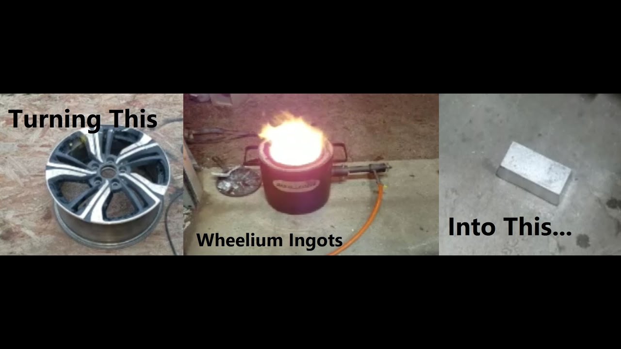 How to cut up an Aluminum Car Rim - Melting an Aluminum Rim into Big Ingots #DevilForge #Aluminum