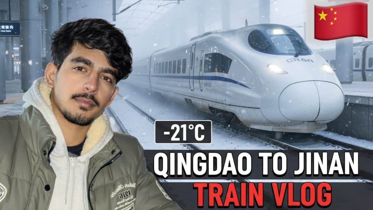 Frozen Goodbye to Qingdao 🇨🇳 | Extreme Cold Travel Vlog | Moments with Amjid 🇵🇰
