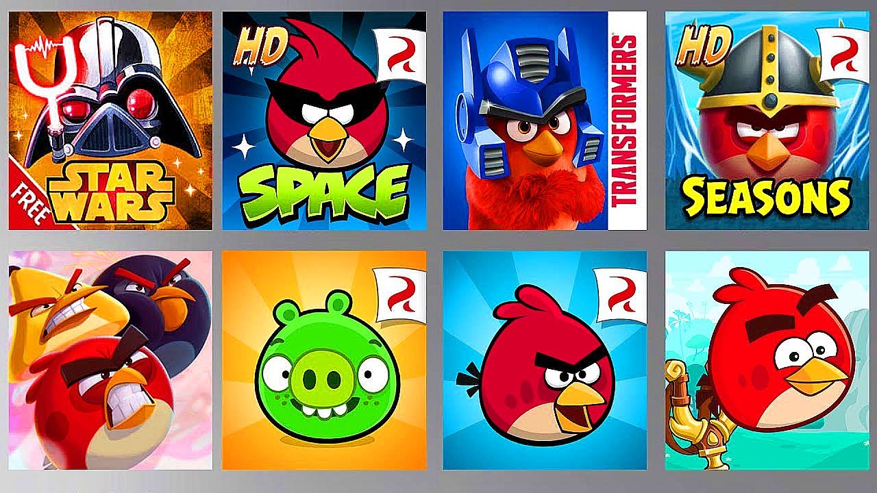Angry Birds Reloaded,AB Epic,AngryBirds Go,Angry Birds Transformers,Bad Piggies,AB Journey,Star Wars