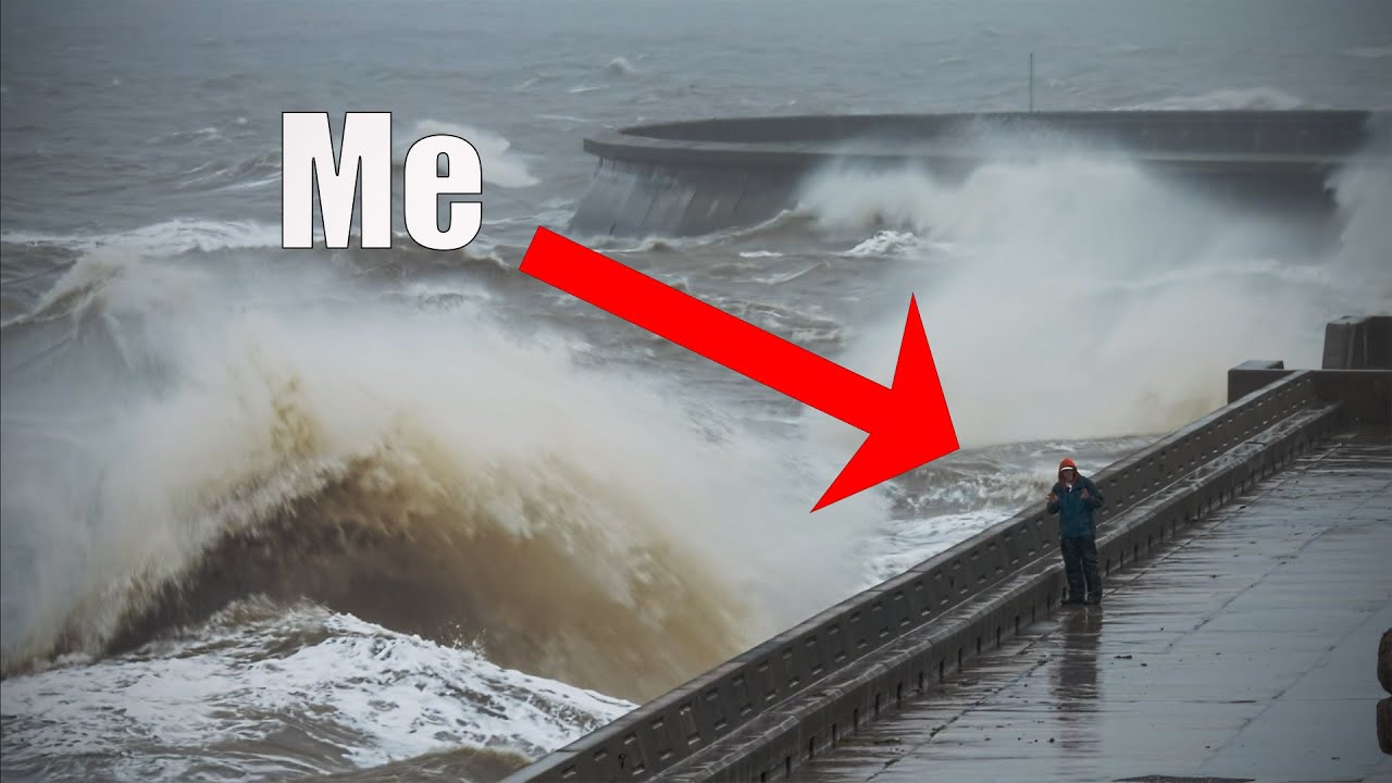 Storm Waves Batter Blackpool 🌧🌊💨