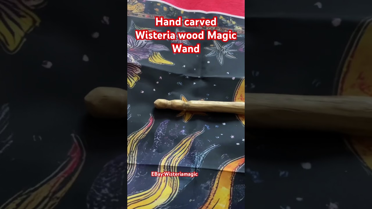 Hand carved wisteria wood Magic Wand 