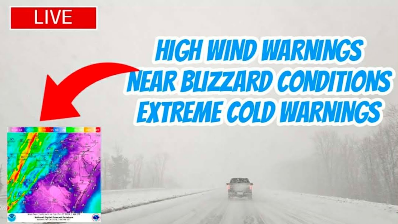 🔴STORM CHASERS LIVE🔴PA/MD High Wind and Extreme Cold Warnings with Ground Blizzard conditions!