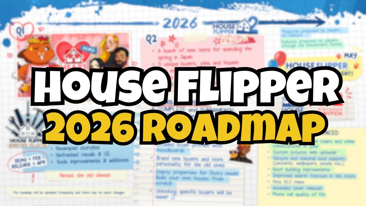 Первый взгляд на дорожную карту House Flipper на 2026 год! DLC Sakura + Heart Flipper + Remastere...