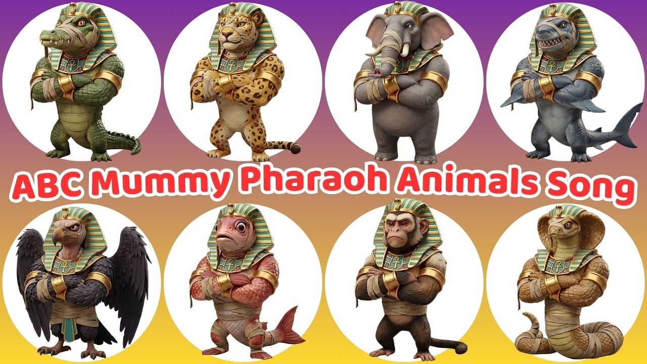 ABC Animals in Ancient Egypt 🐊🐘 Pharaoh Mummy Chase | Learn Alphabet & Animal Sounds