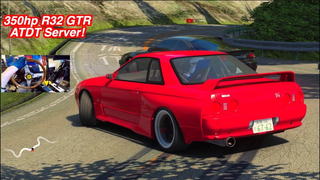 Tossing GTR Down Dangerous Japan Roads On ATDT SERVER! 350hp R32 Skyline GTR!