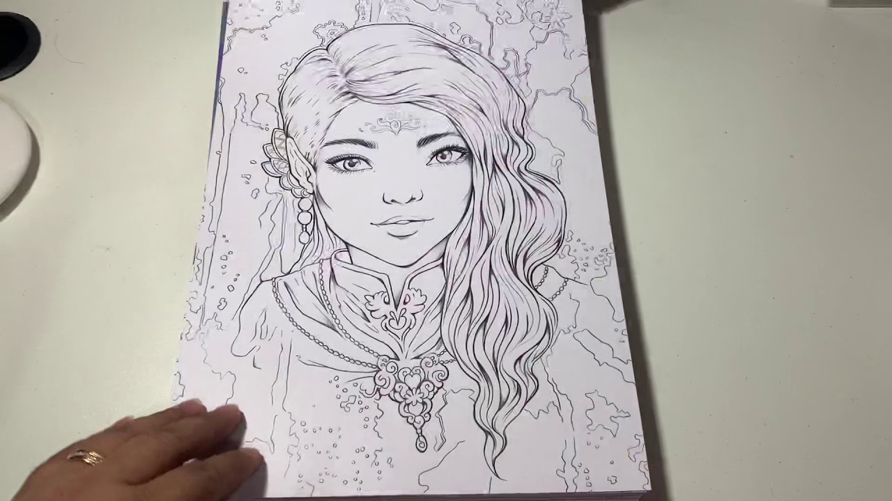 sakuems dark fantasy coloring book flip
