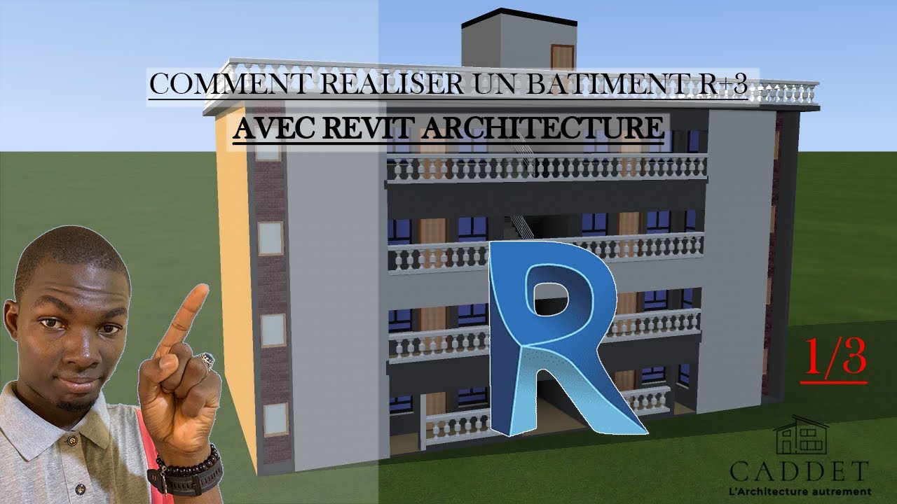 PROJET COMPLET DE A à Z BATIMENT R+3  AVEC REVIT ARCHITECTURE : DEBUTANT PARTIE 1/3