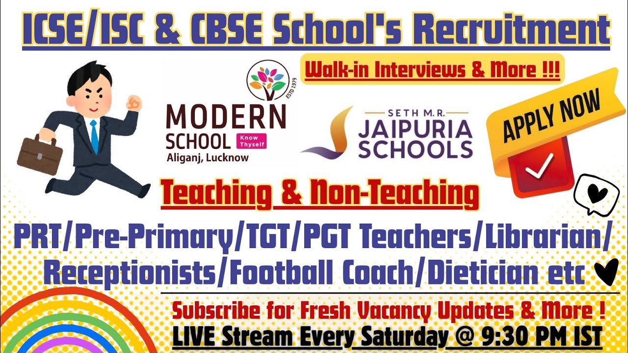 Lucknow School Jobs‼️ Apply Today #vacancy #lucknow #teachingjobs 