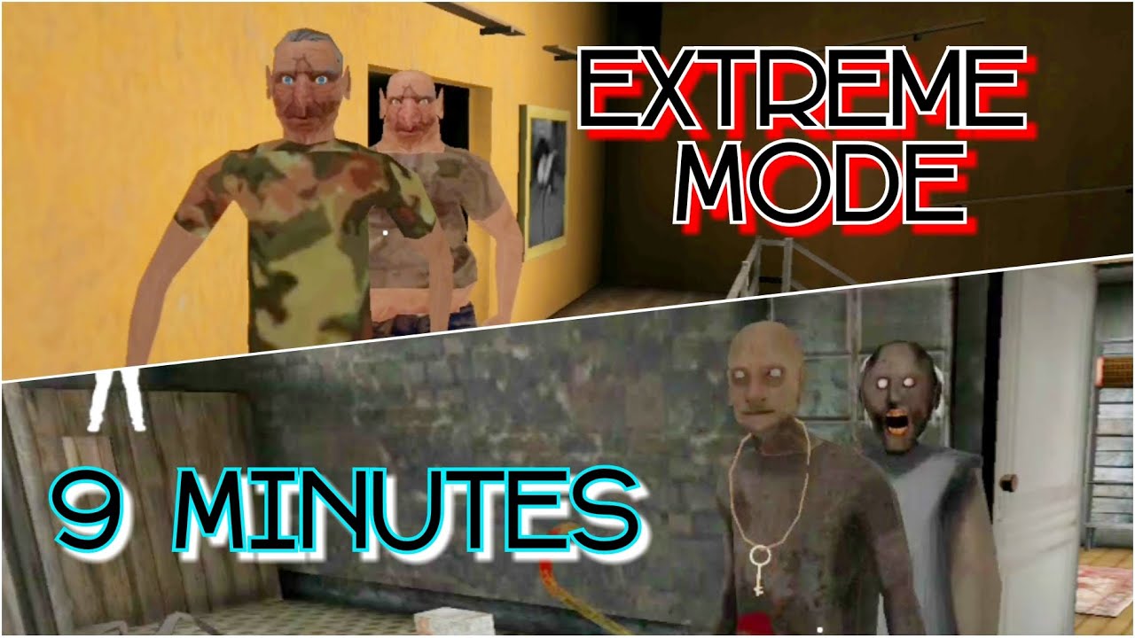 9 Minutes Of Extreme Mode With Bob, Buck, Granny And Grandpa Without Slendrina Mask