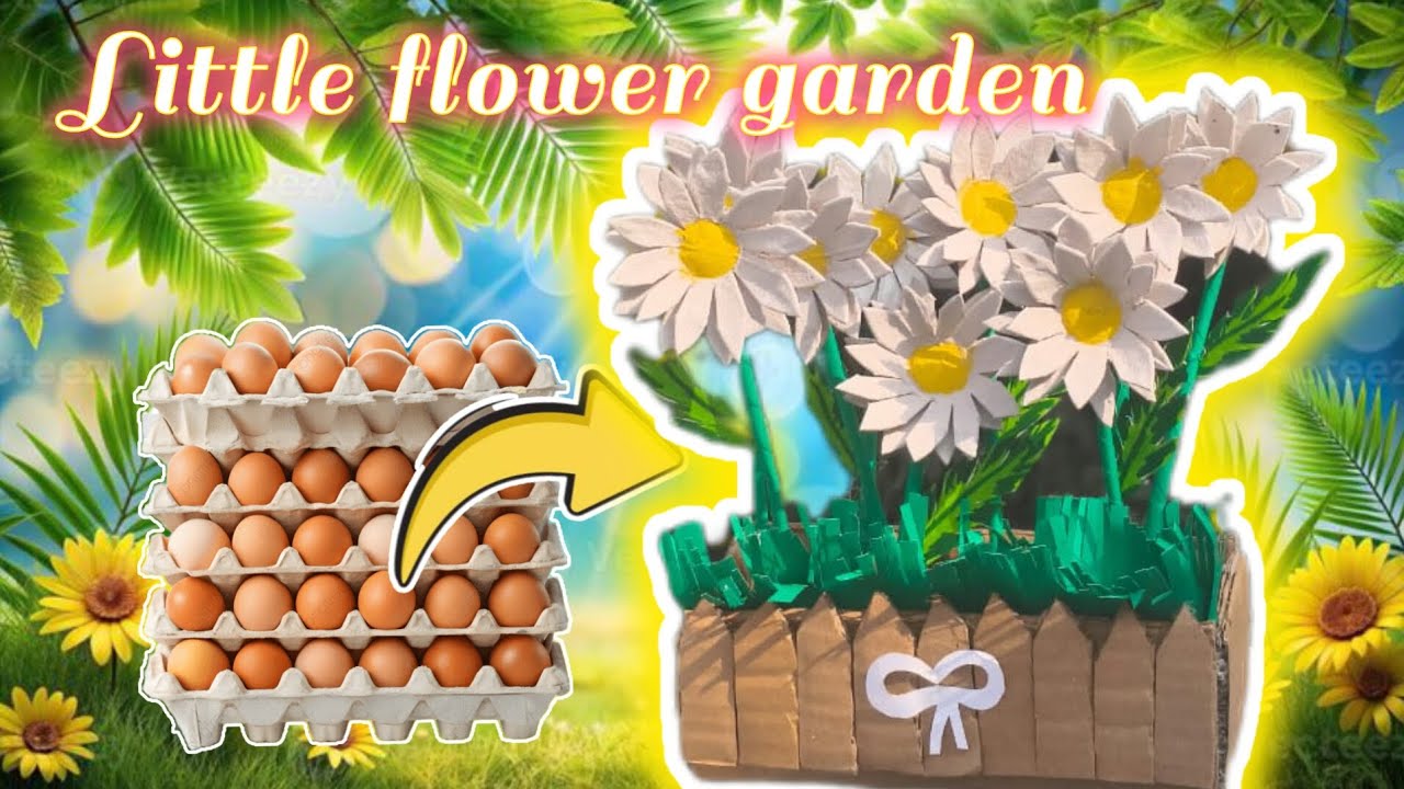 🌼Egg tray craft #egg #tray #flowers #craft #turorial #diy #india #beauty #nature #art #handmade #yt 
