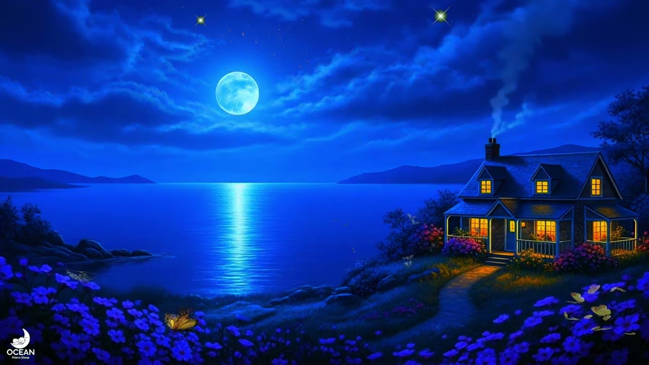 3 Hours of Peaceful Piano 🌙 Sleep Fast with Sea Waves