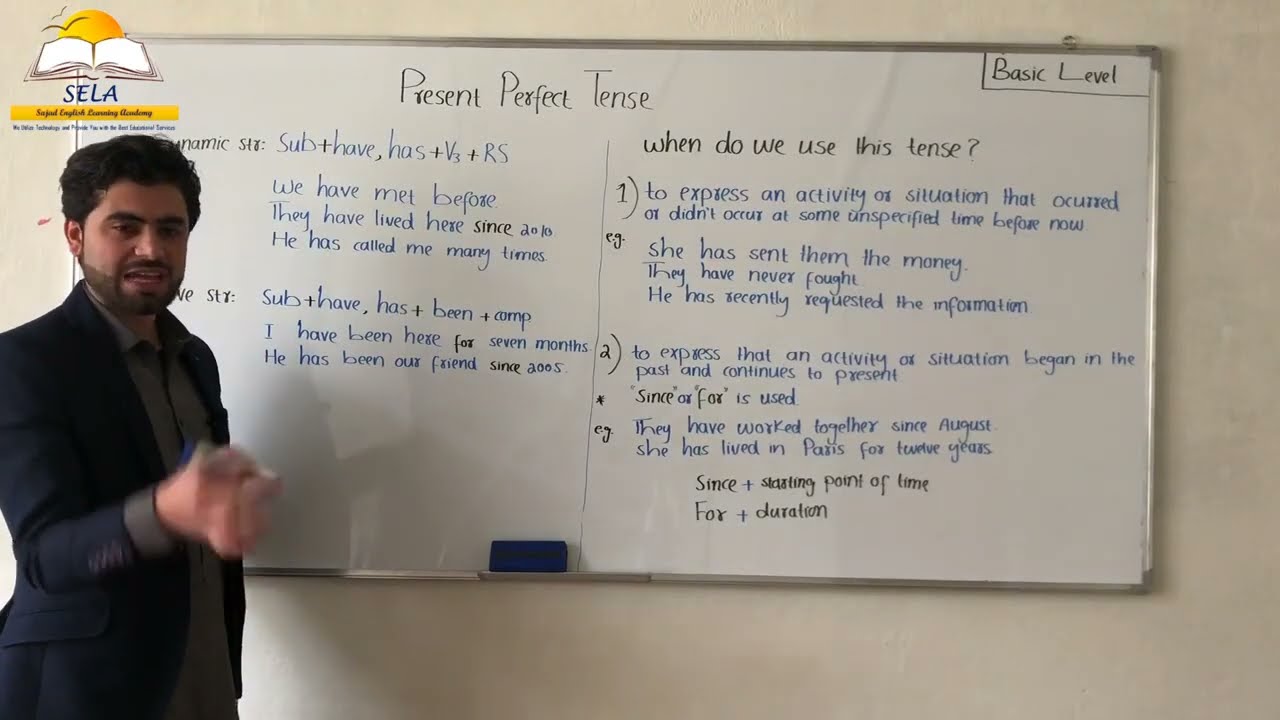 6  Present Perfect Tense with Pashto Explanation by Sajad Ahmad Khetab