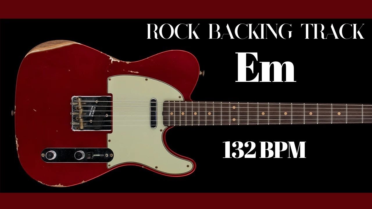 E Minor Simple Rock Guitar Backing Track bpm132