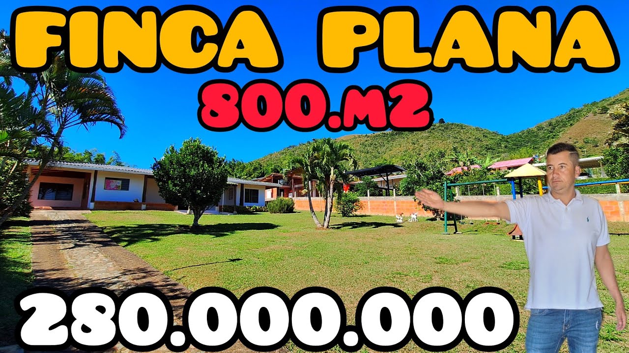 #PEDROPARRA Finca Plana #Gangazo De 800.m2 cerca cali colombia