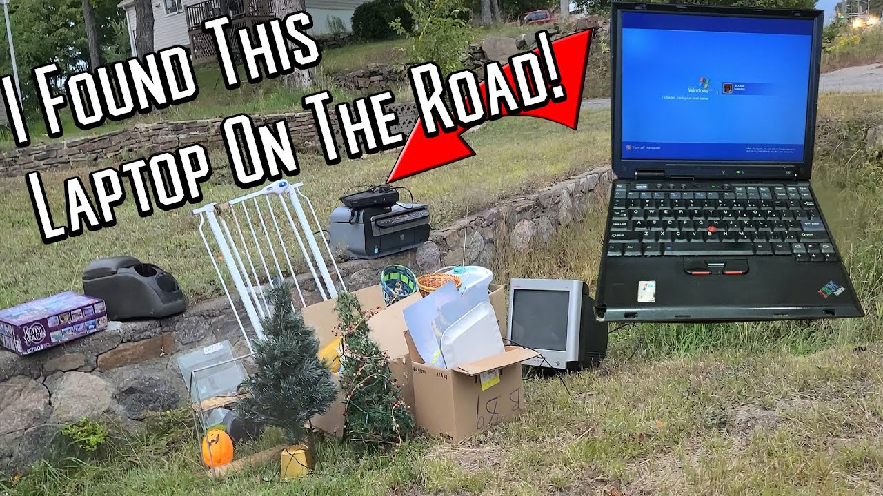 Gaming on a literal piece of GARBAGE... (found on side road!)