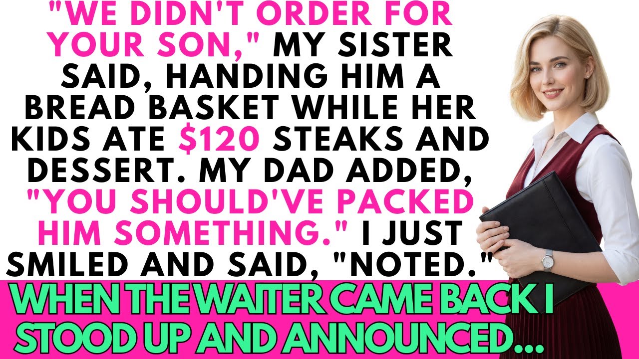 Sister Said “We Didn’t Order For Your Son,” Handing Him A Bread Basket While Her Kids Ate $120...