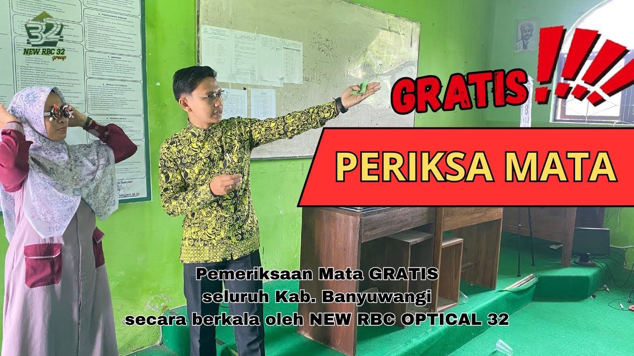 PERIKSA MATA GRATIS‼️ New RBC Optical 32 secara berkala di SMA Favorit NU Tegaldlimo