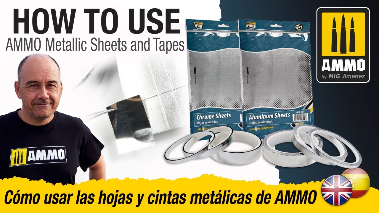How to Use AMMO Metallic Sheets and Tapes / Cómo usar las hojas y cintas metálicas de AMMO