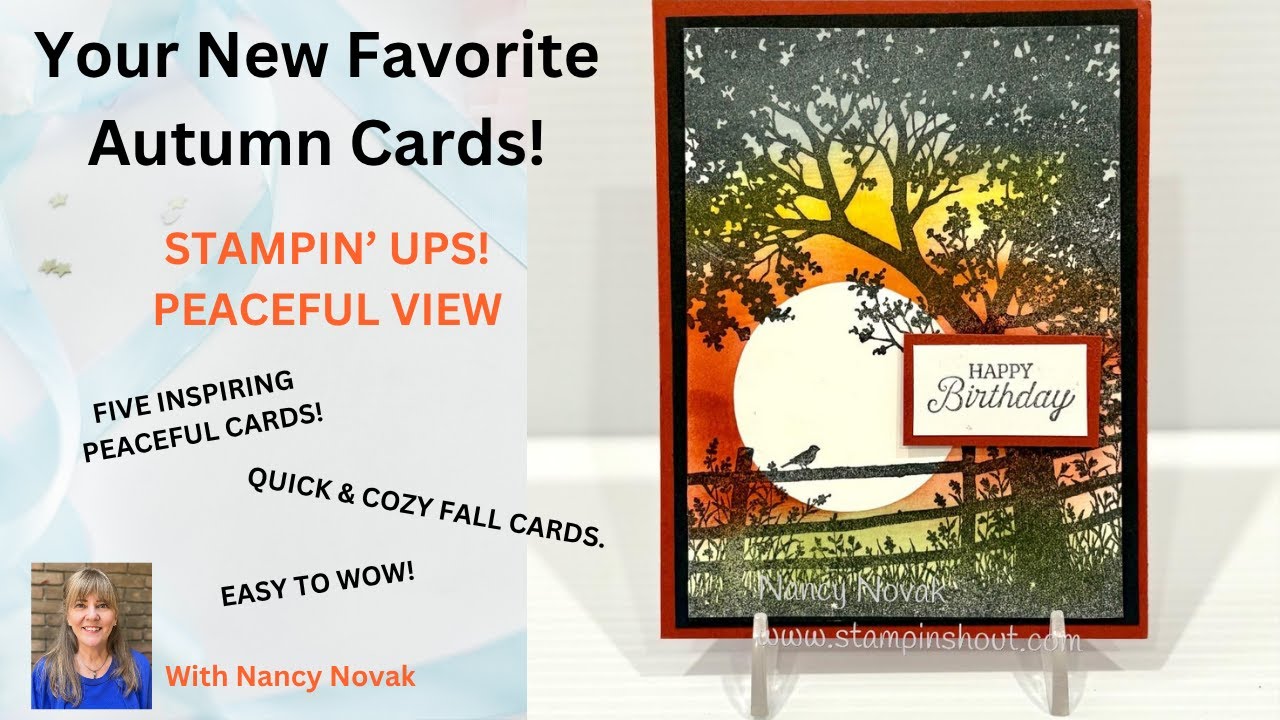 Stampin Up | Cozy Autumn Card with the Peaceful View Stamp | +4 More Bonus Cards!